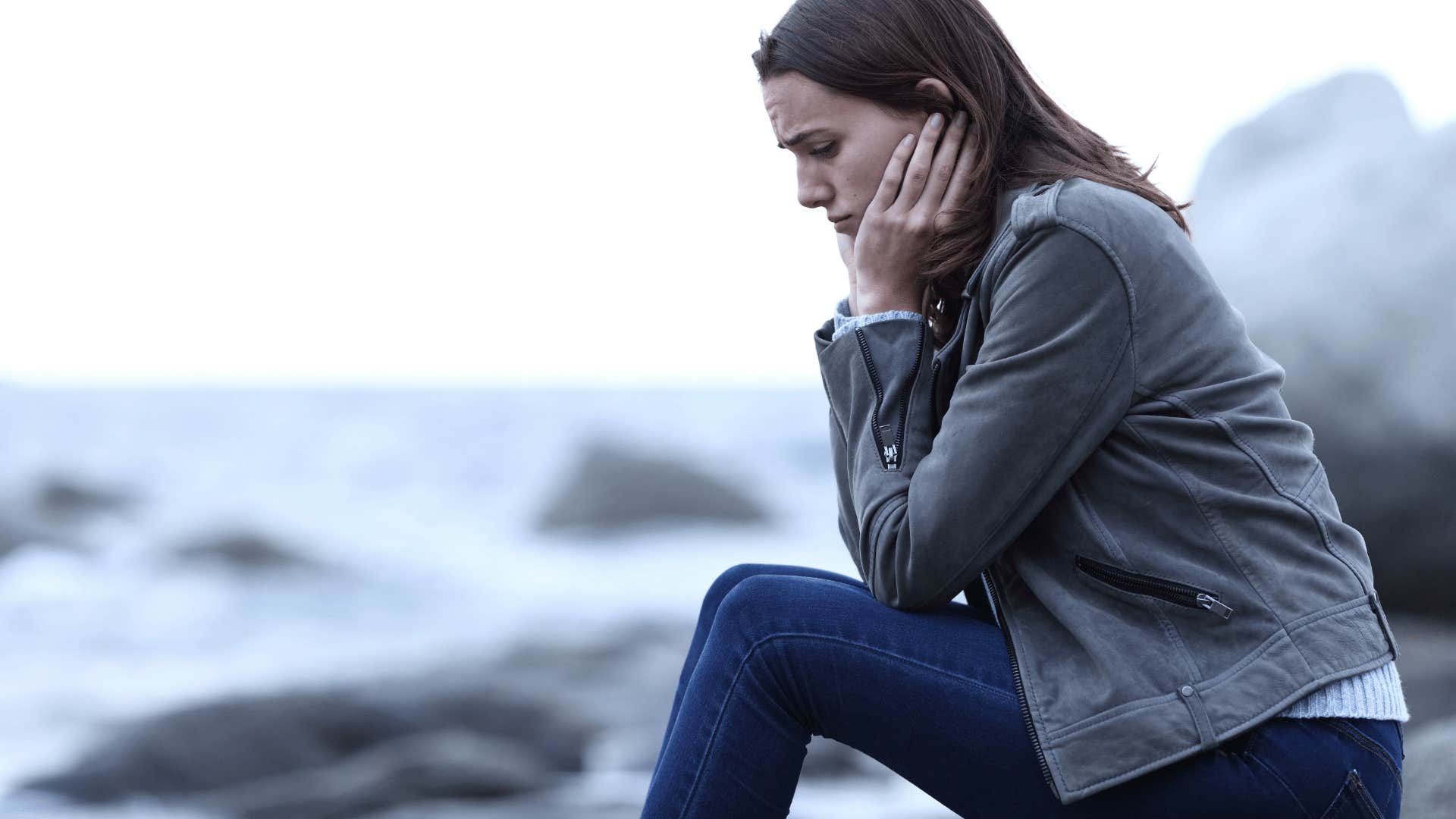 mentally and emotionally weak woman thinking it's impossible