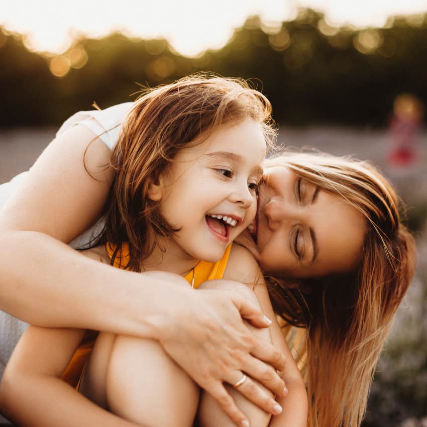 mom who plans everything around her daughter being affectionate