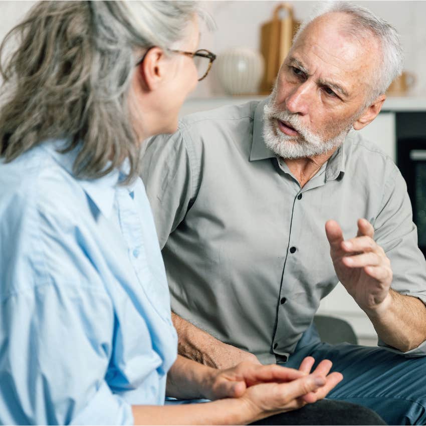 man saying I didn't mean that to his wife even though he's lying
