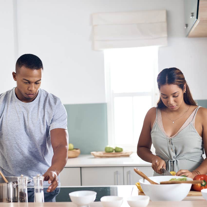 man and woman sharing their responsibilities healthily 
