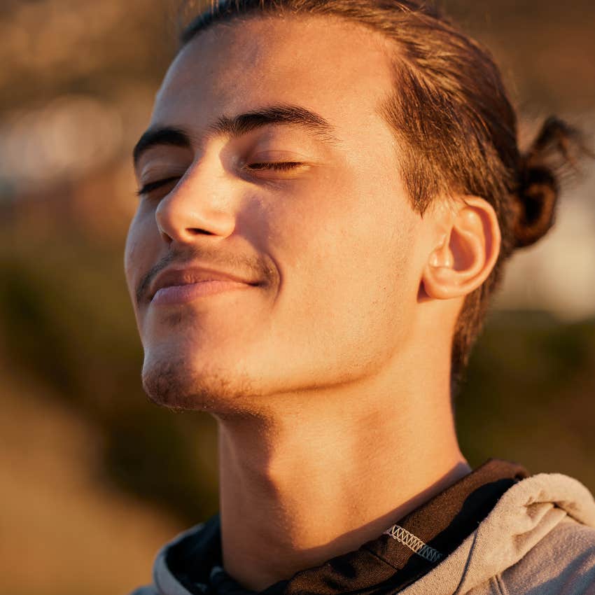 man feeling relaxed after getting rid of toxic friends
