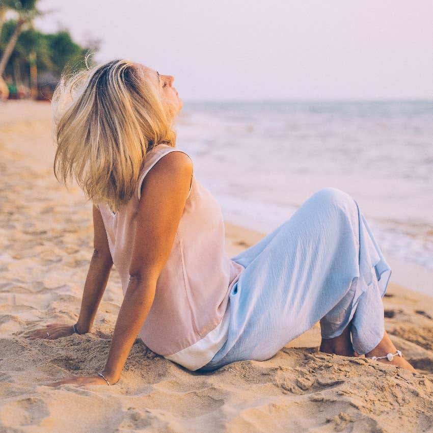 woman taking a vacation with her pto days