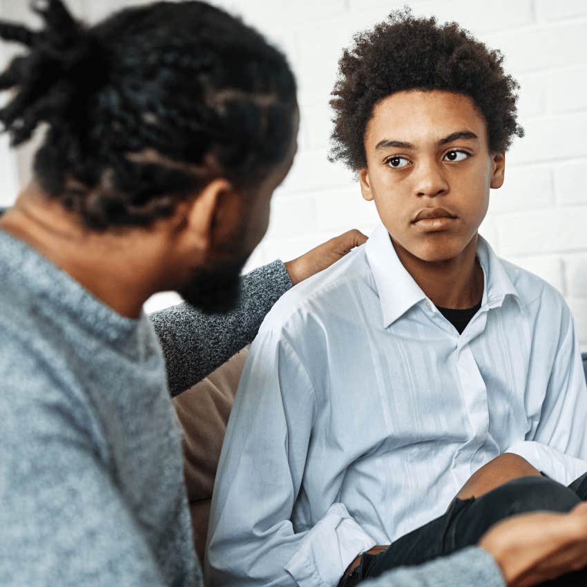 father telling his son that life isn't fair in conversation