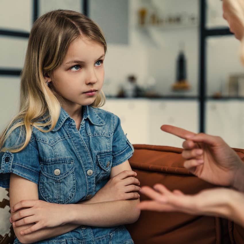 Woman asking, "You call this clean?" to her daughter.