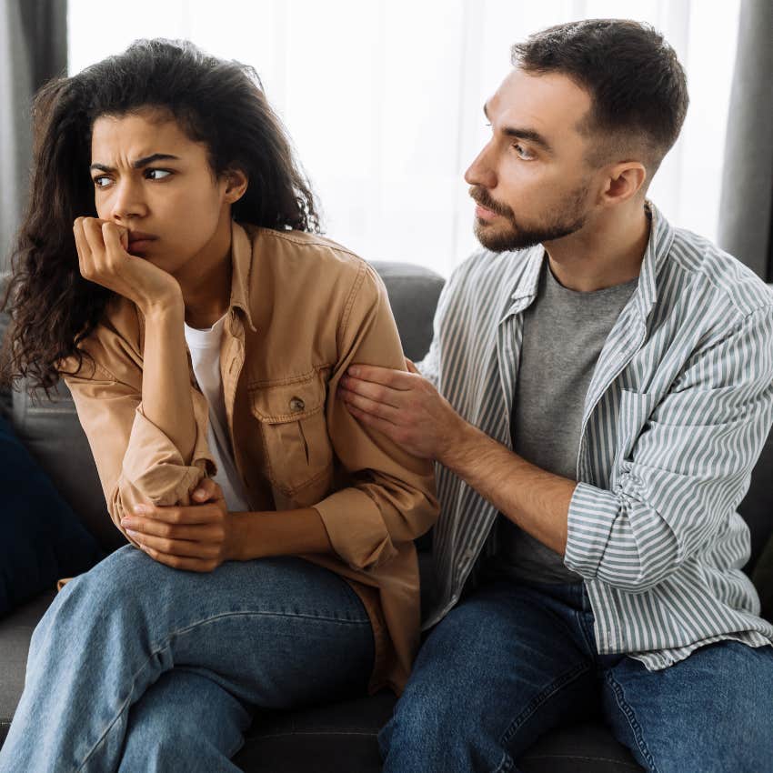 wife who can't be honest telling her husband she's fine