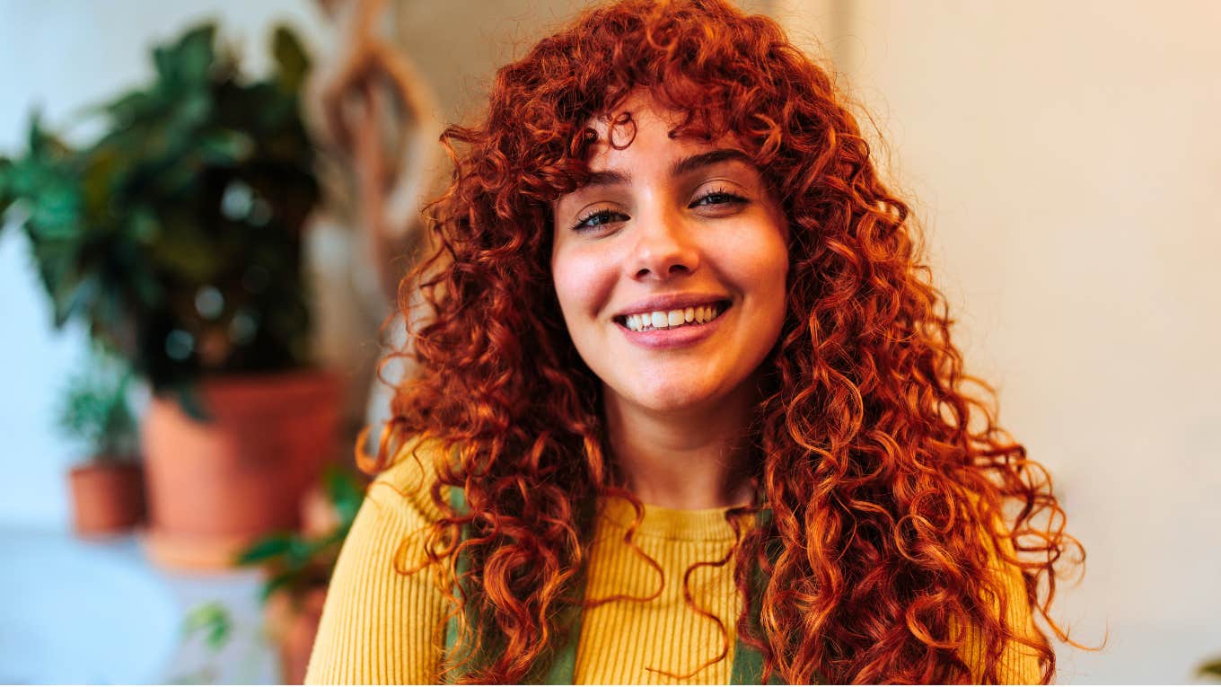 happy woman smiling feeling listened to her entire life
