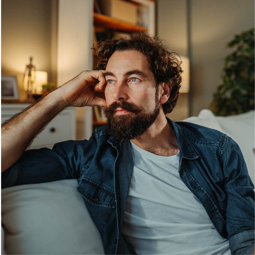 adhd man at home daydreaming craving support