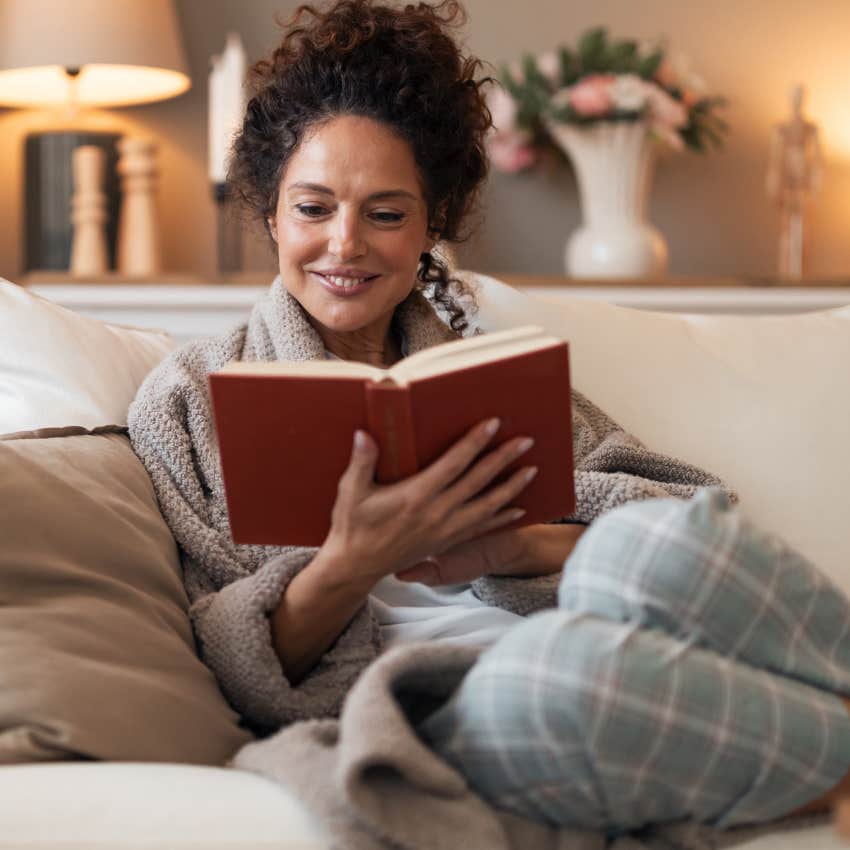 woman staying on reading not creating anxiety from overscheduling herself