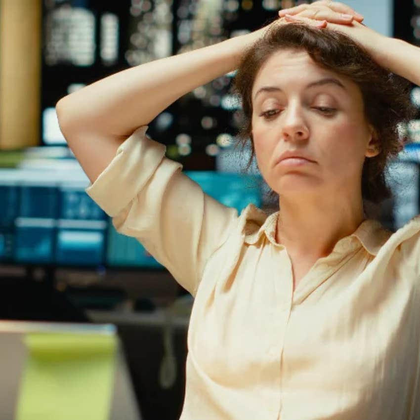 woman feeling guilty about her success and comparing it to others struggles