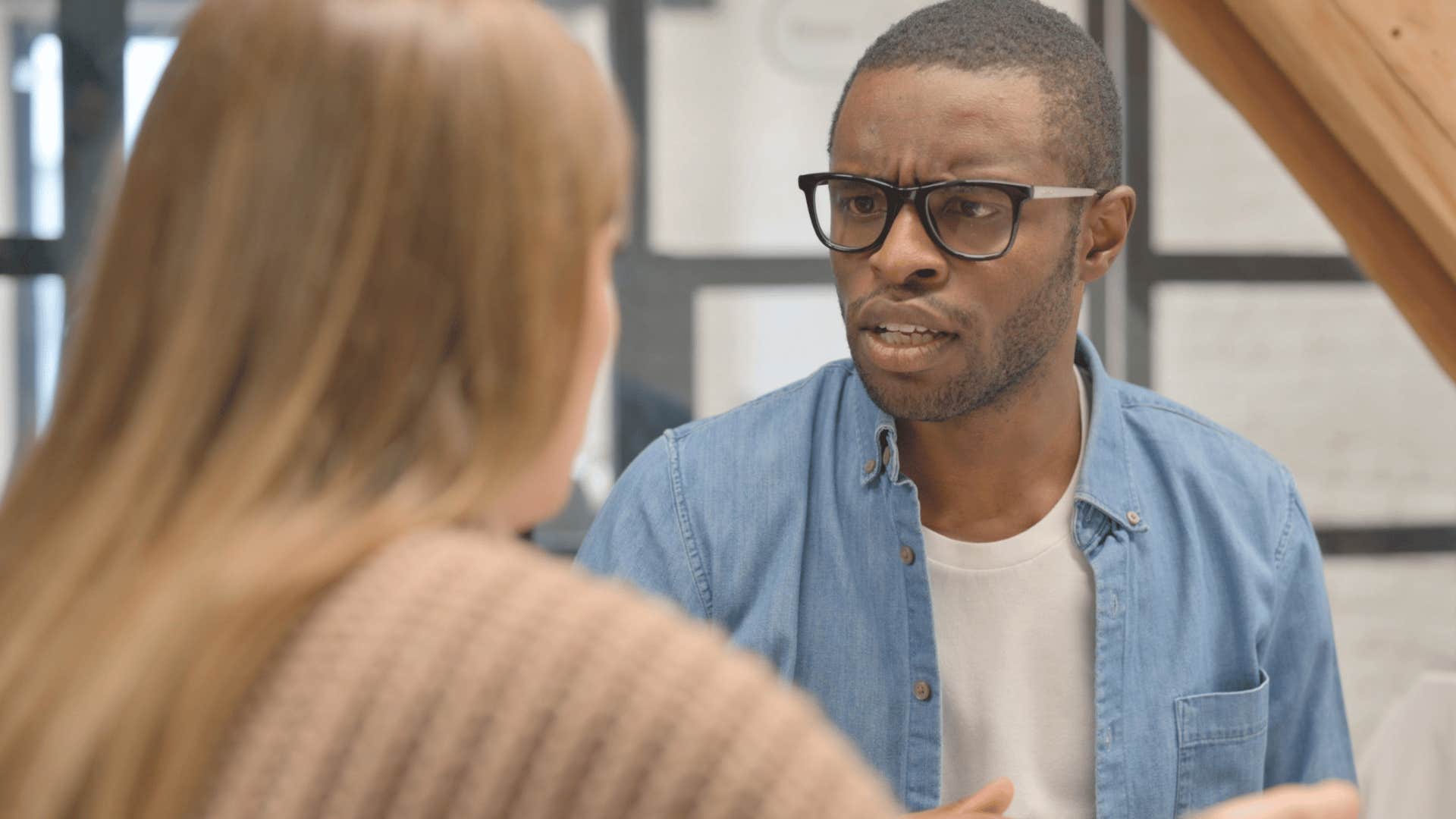 depressed man coming across as inauthentic to his friend