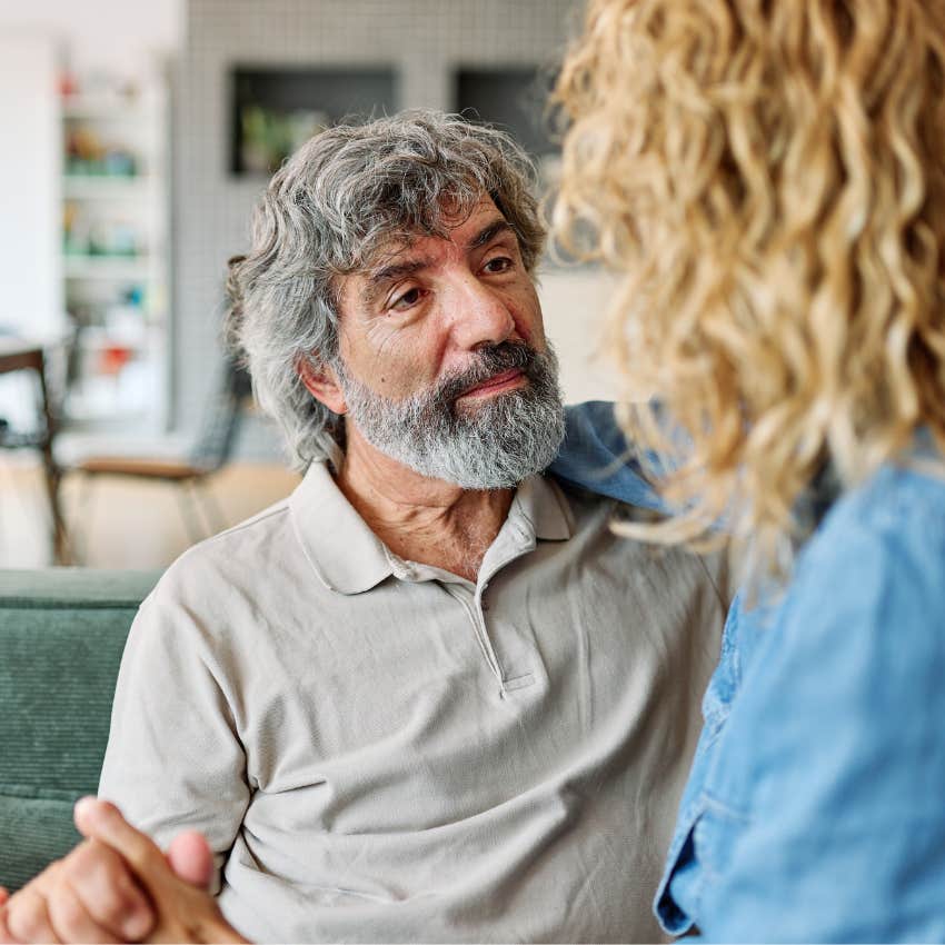 older man in a loving relationship instead of one of convenience