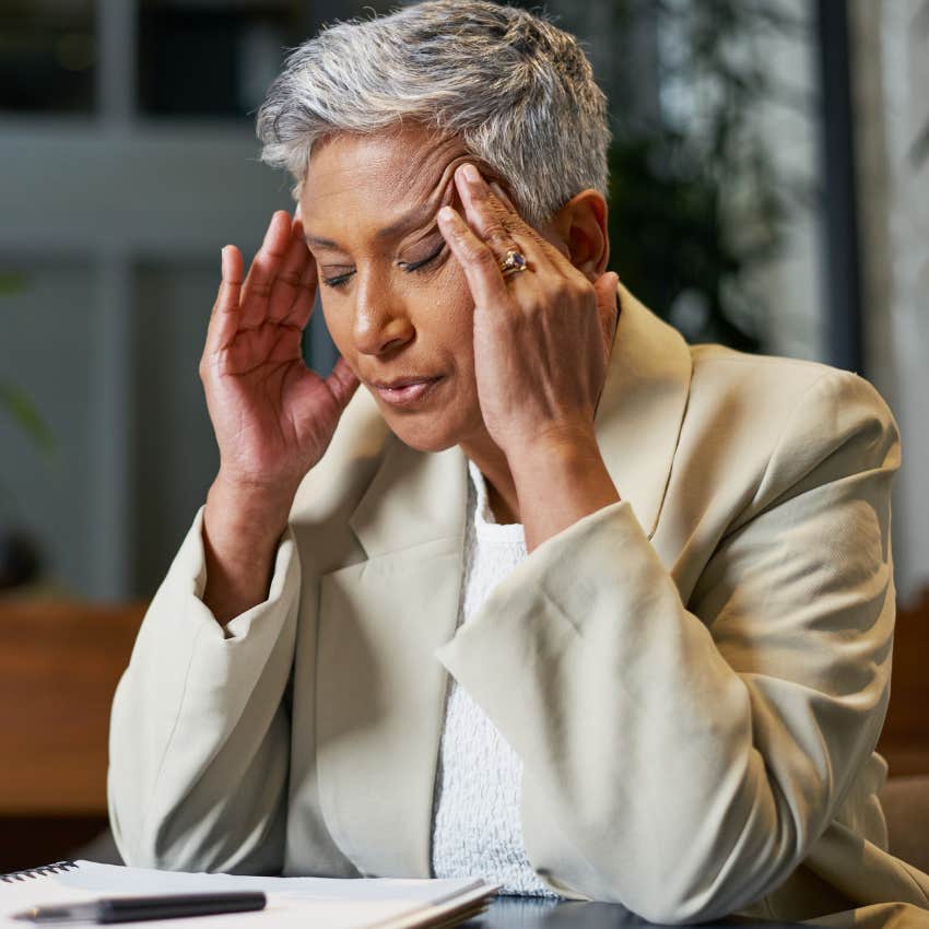 empathic woman feeling overstimulated by places and triggers at work