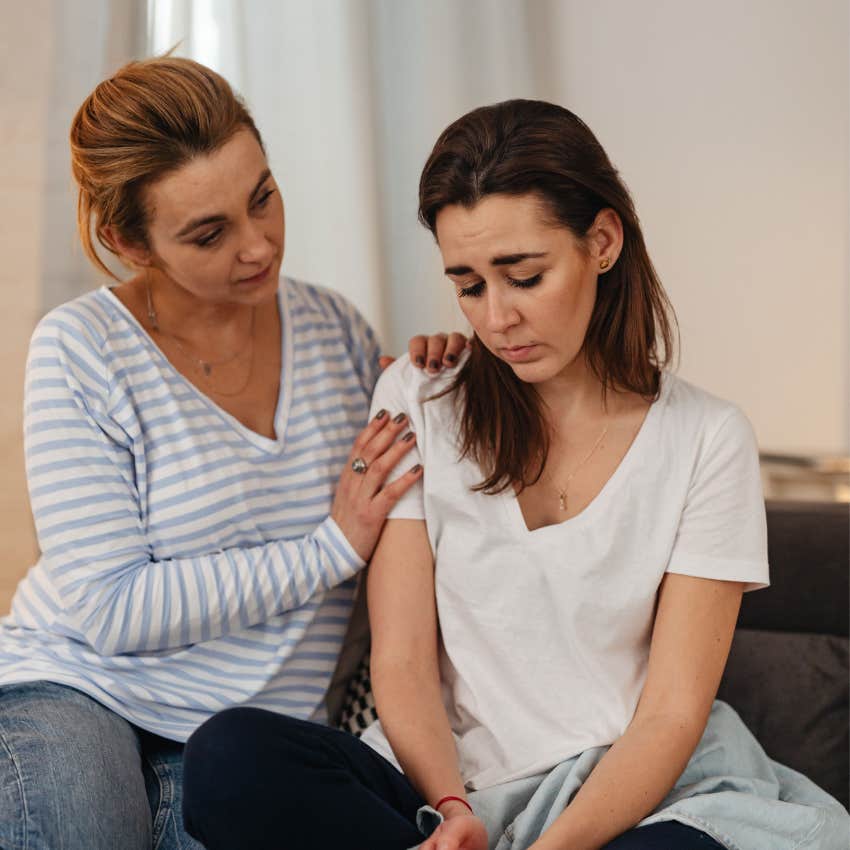 thoughtful woman looking concerned asking friend why do you care so much