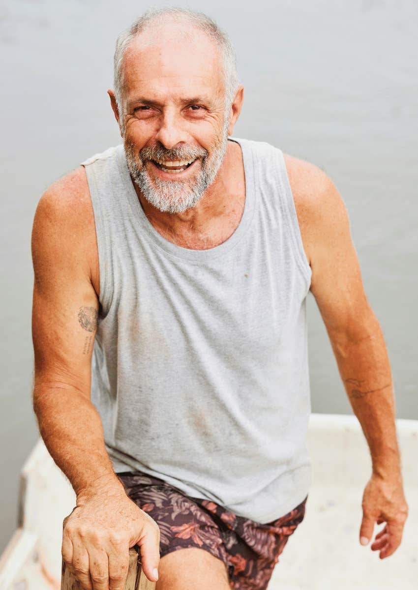 smiling older man in retirement