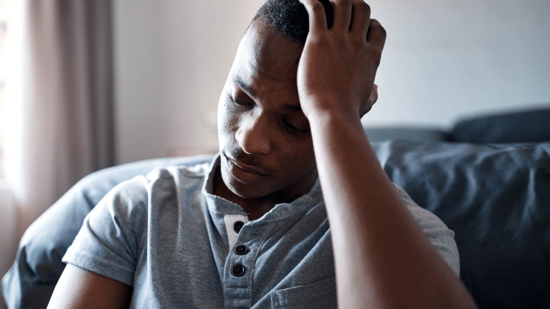 stressed man not dealing with his built-up tension