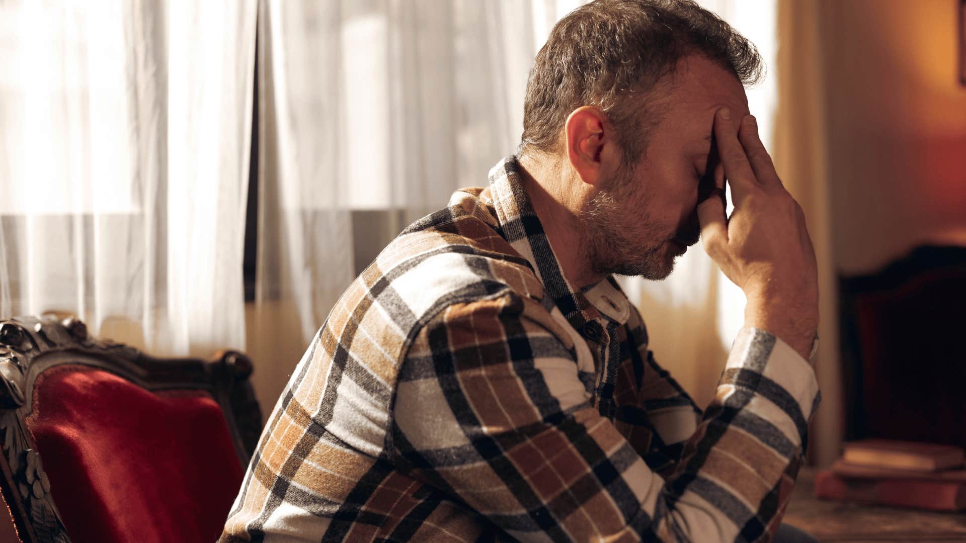 stressed man feeling frustrated with passing inconveniences