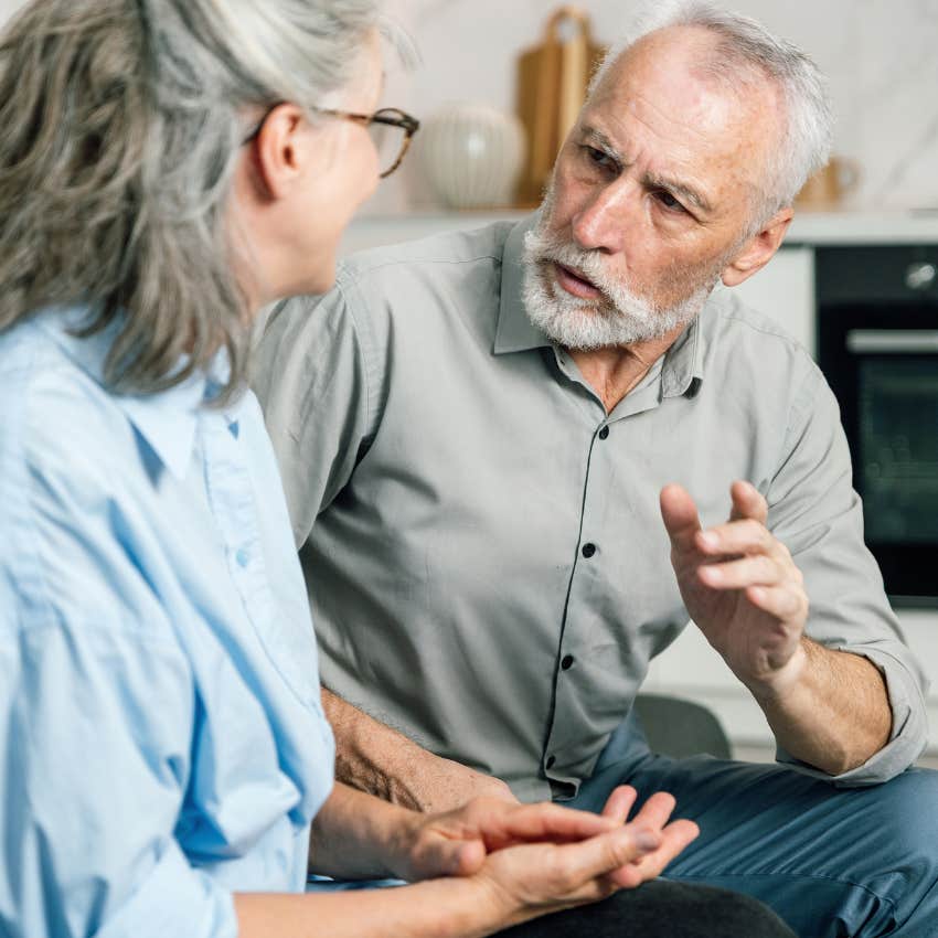 man lacking empathy telling his wife you wouldn't understand during conversation