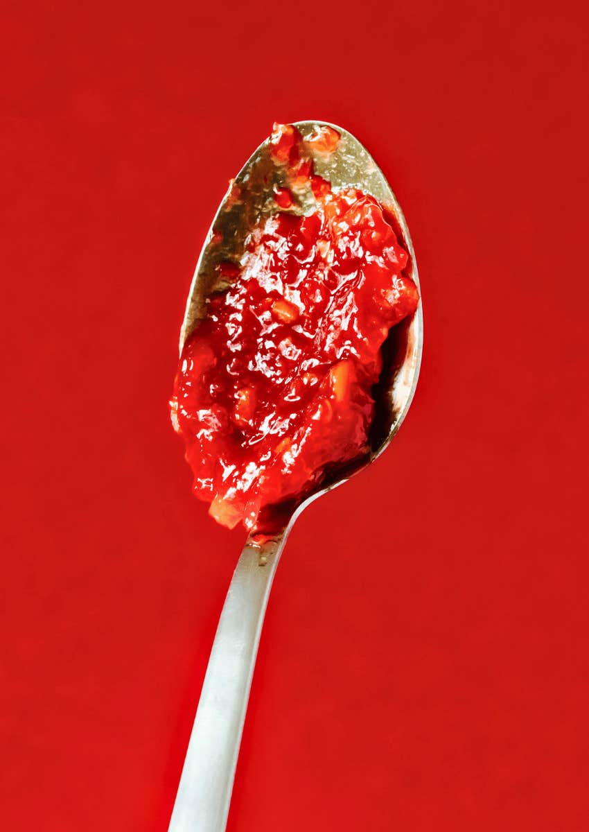 spoon of szechuan sauce