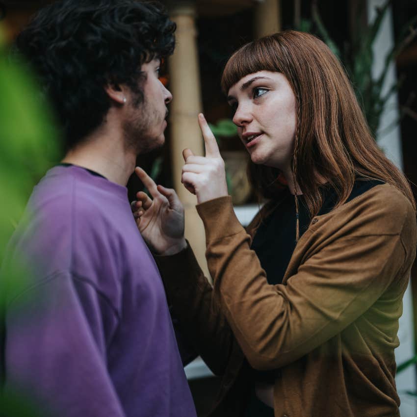 couple talking tell how lucky they are what they say