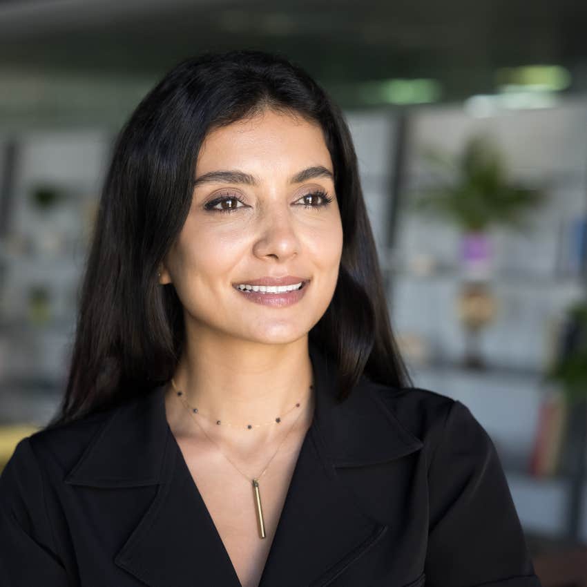 woman with a positive mindset has good luck