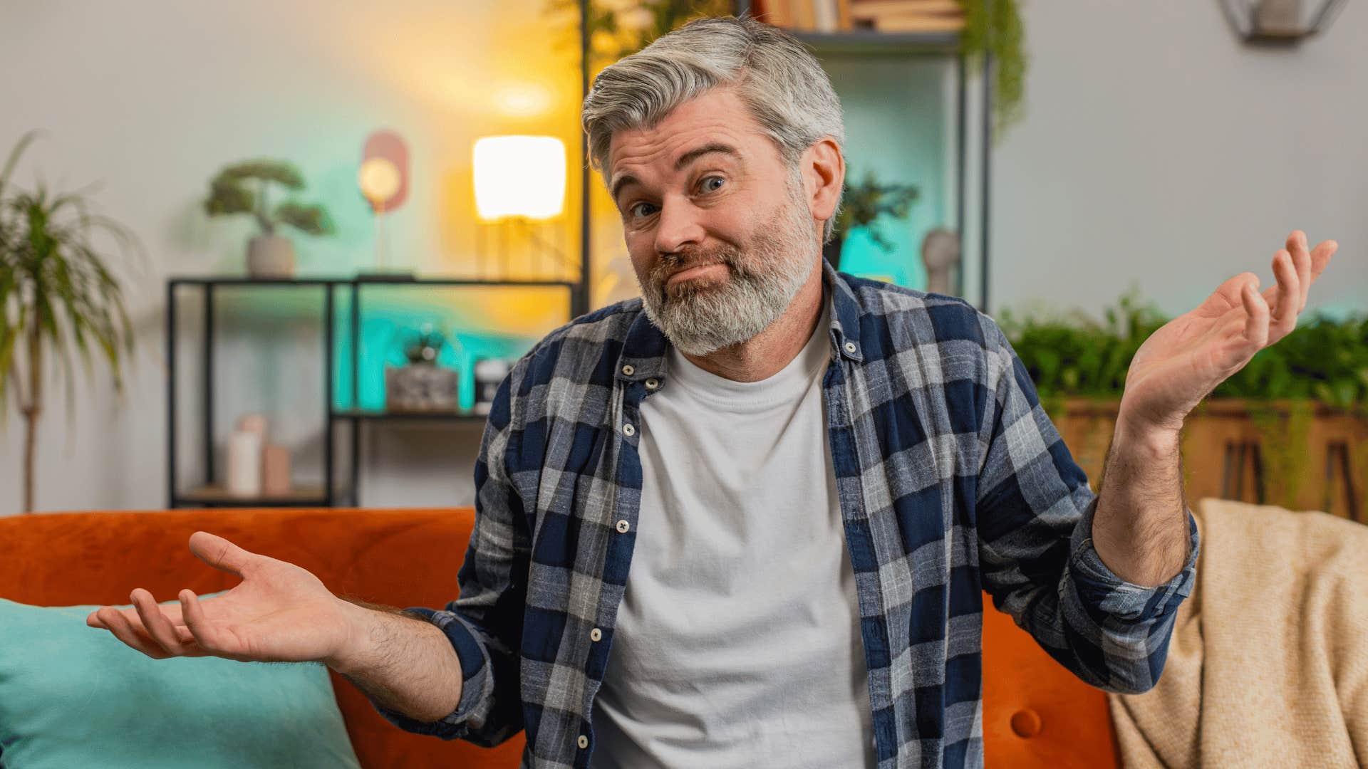 pure-hearted man shrugging saying everyone makes mistakes
