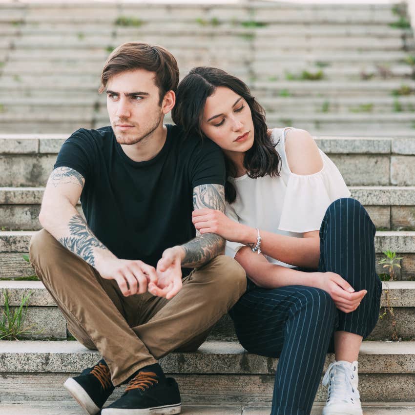 woman being isolated by a highly manipulative man