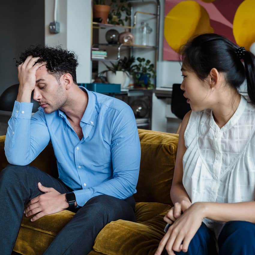 manipulative man being noncommital with his girlfriend