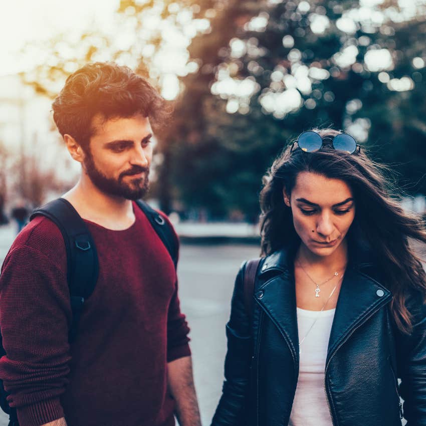 manipulative man giving a woman an ultimatum