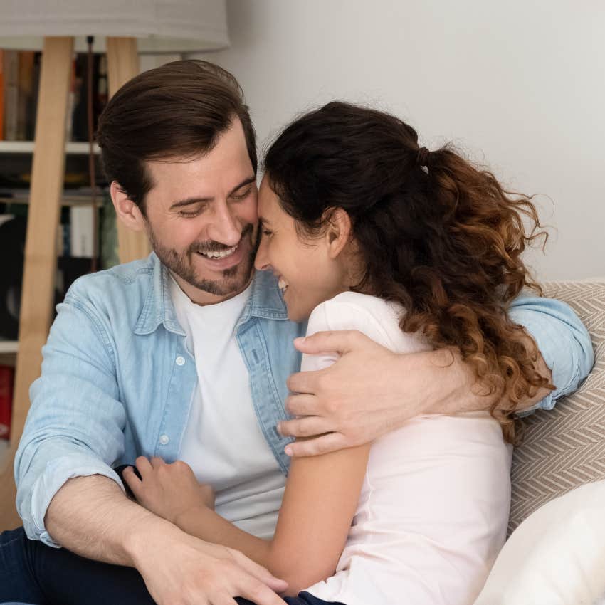pure-hearted man making sure wife is comfortable