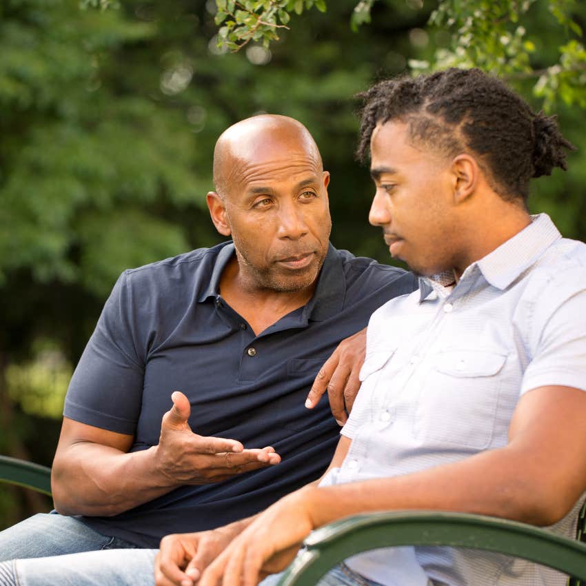 son asking his dad to stop playing devil's advocate when he's asking for advice