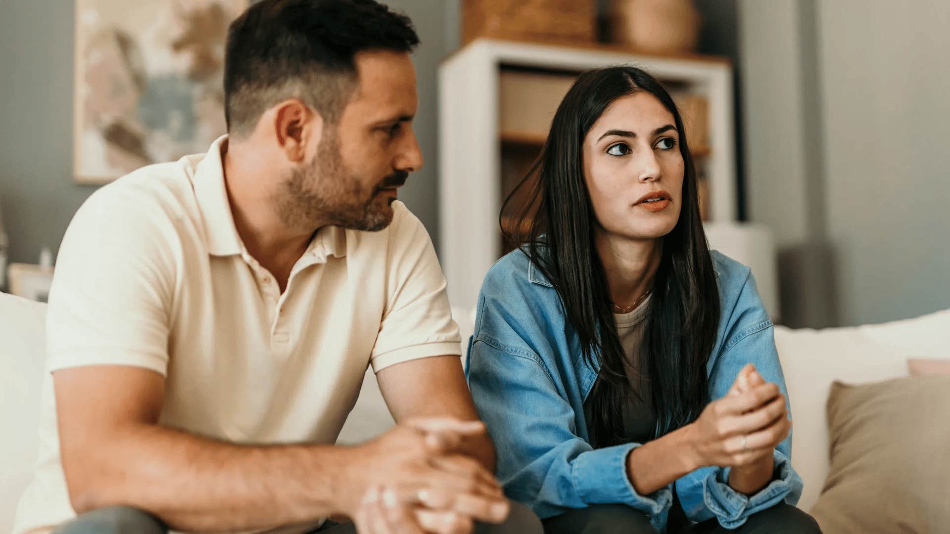 couple in a superficial relationship at odds