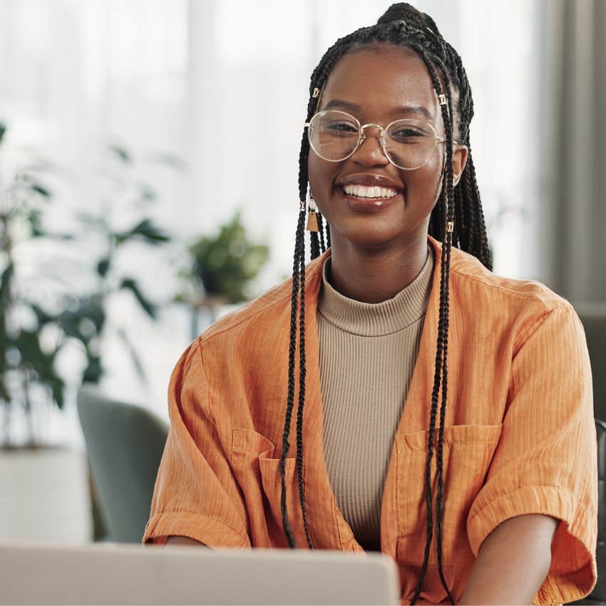 gen z woman in a low pressure role working from home