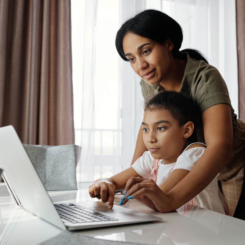mom helping her daughter because of her preemptive thoughfulness