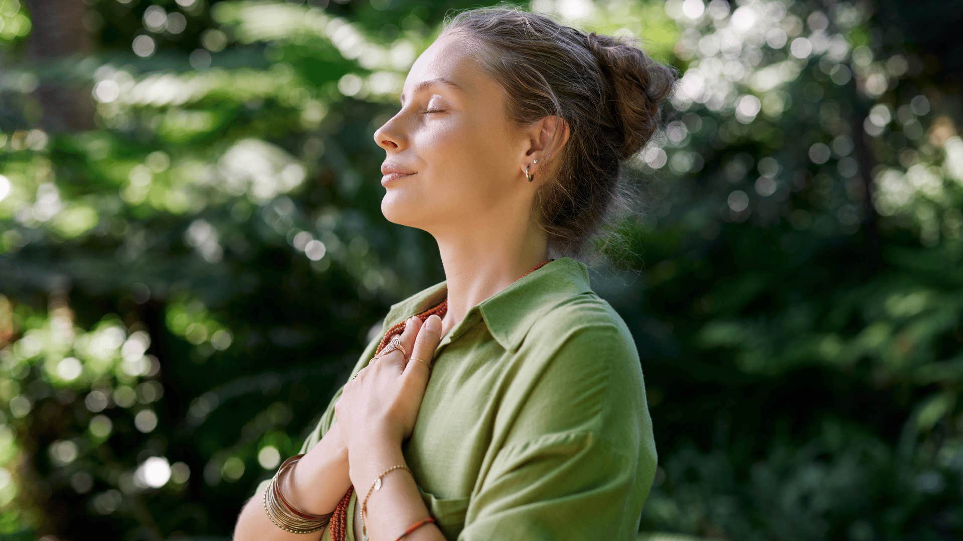 woman meditating to keep her mood consistent