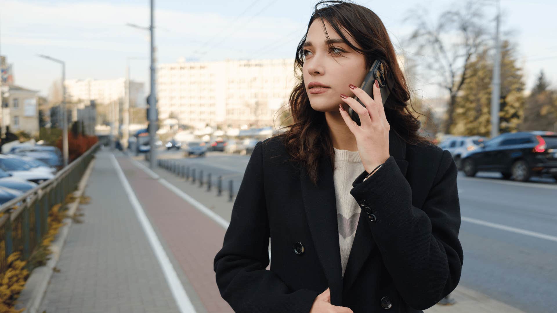 woman on the phone speaking up for herself