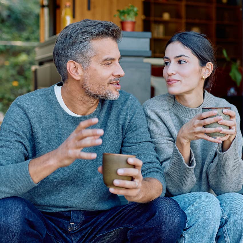 woman thinking of advice for her dad realizing that relationships aren't always 50/50