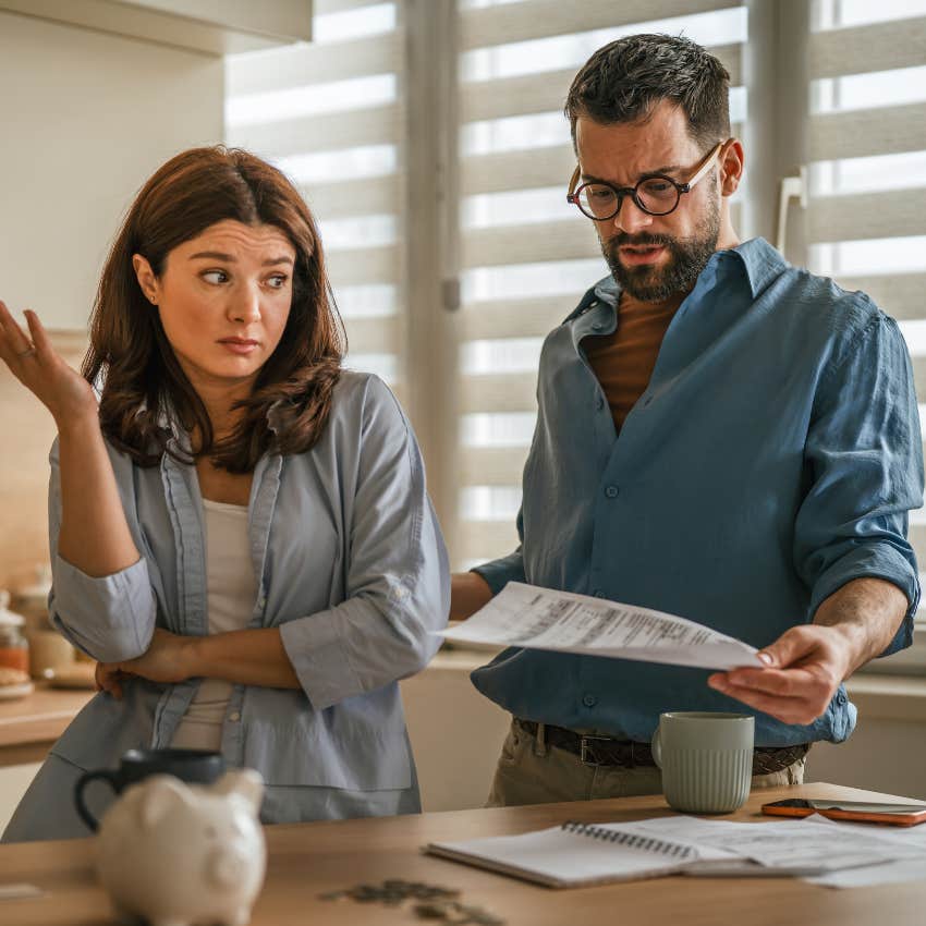 miserable woman bringing up fights and arguments with her husband