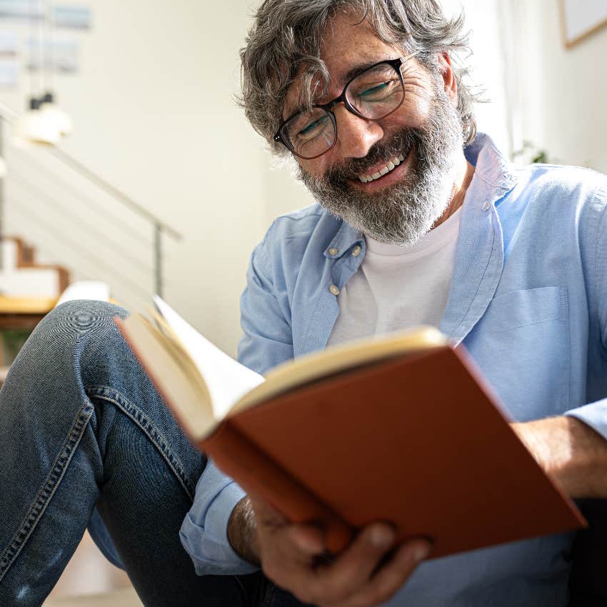 man who looks younger than his age learning something new