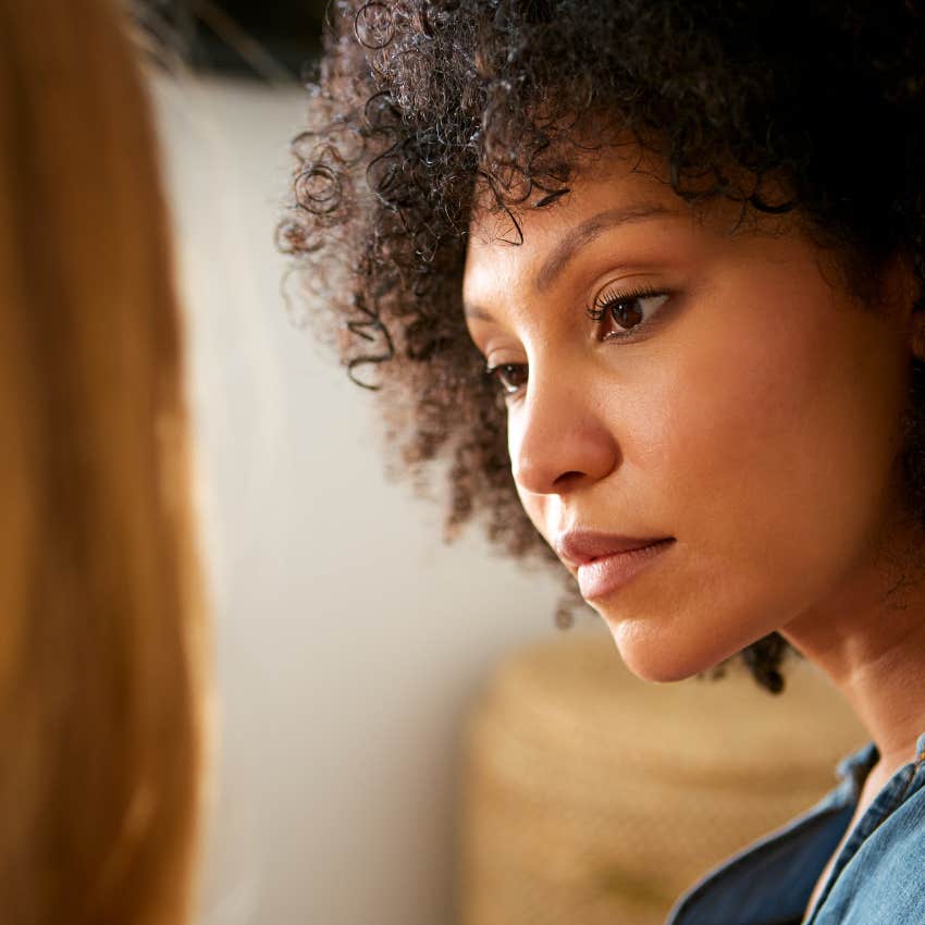 woman asks 'How'd that make you feel?" in casual conversation