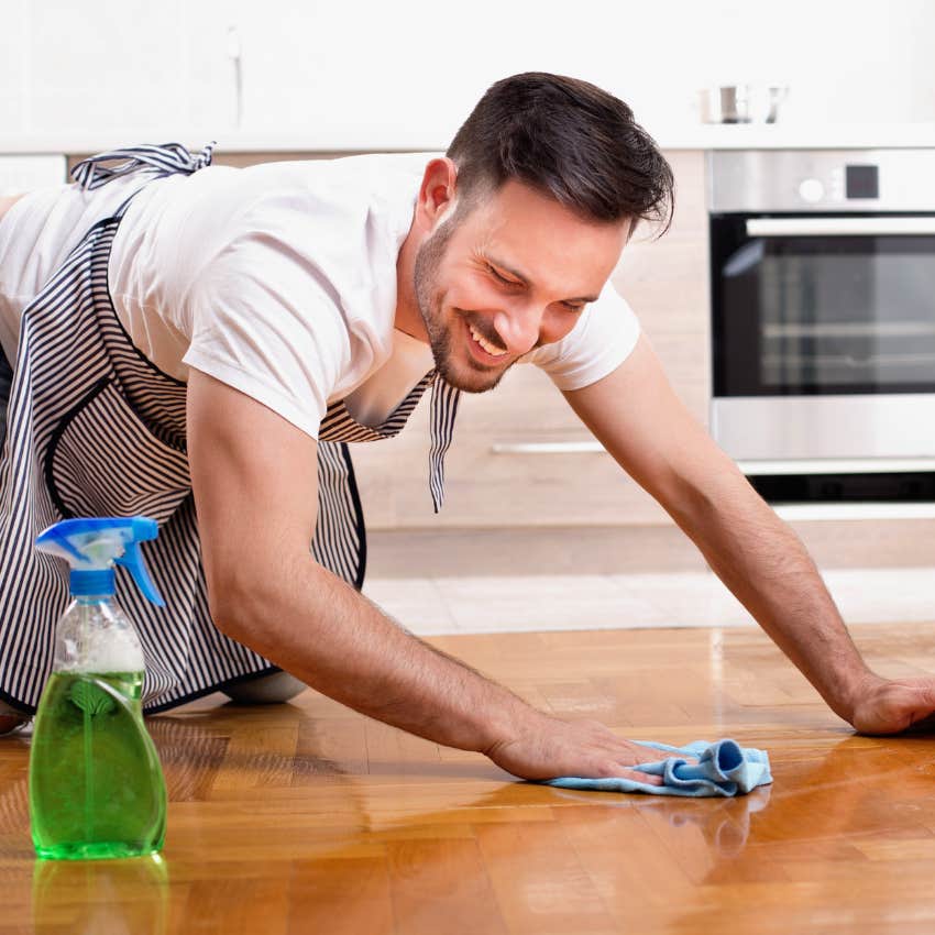 man helping with chores without being asked
