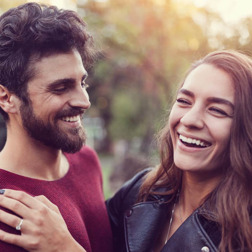 woman in a happy relationship who doesn't have to ask for quality time together