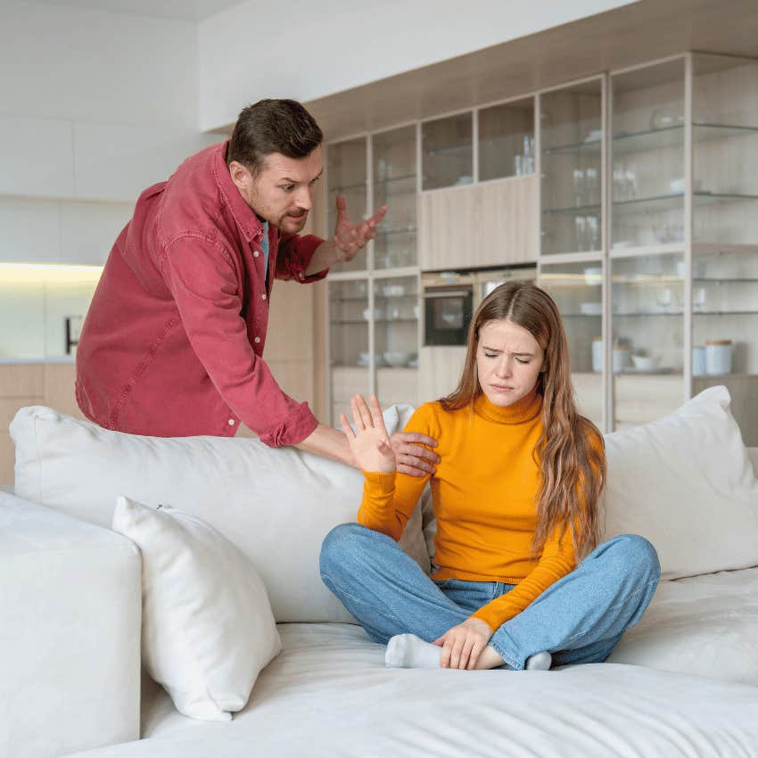 arguing toxic couple experiencing division