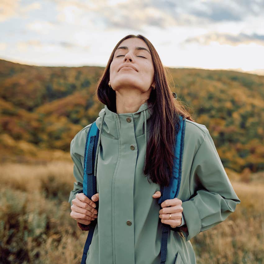 calm woman not making any problems bigger than they are