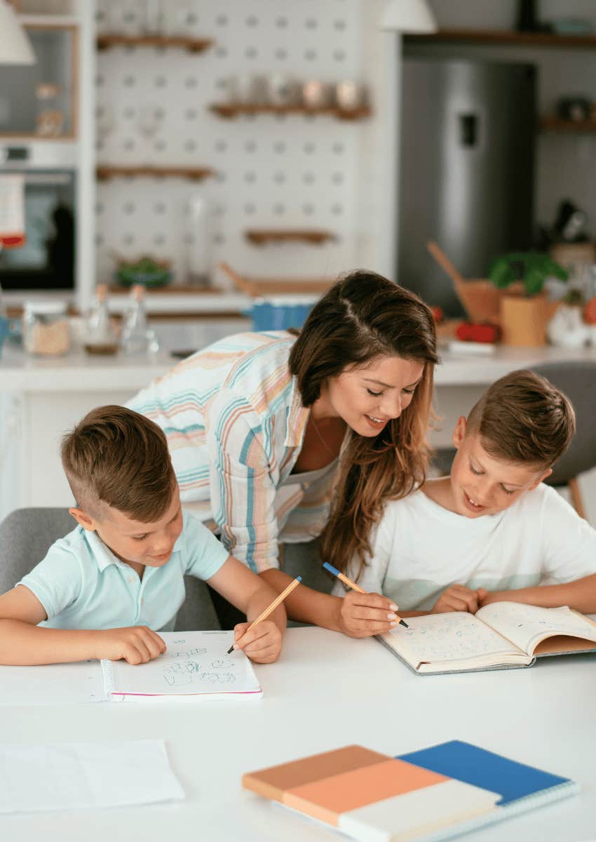children being homeschooled by their parent