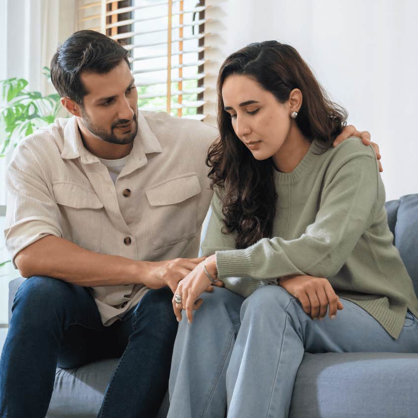 couple who share a fondness for each other reassuring talk about it now or later