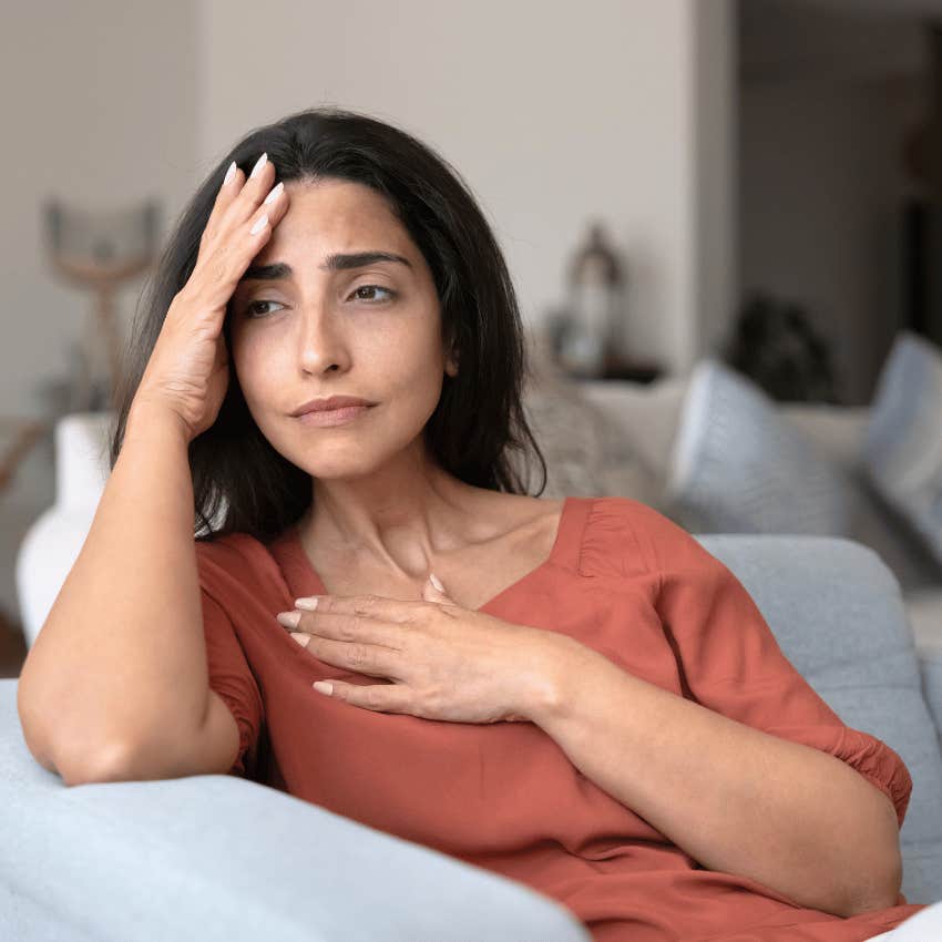 emotionally fragile woman struggling with trusting her own thoughts