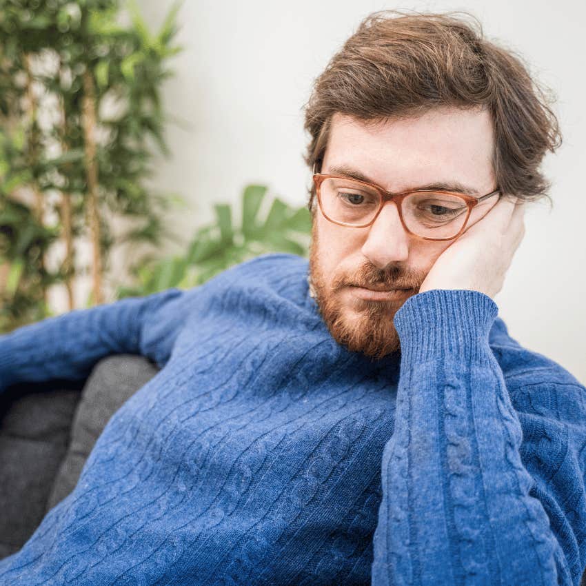 emotionally struggling man procrastinating