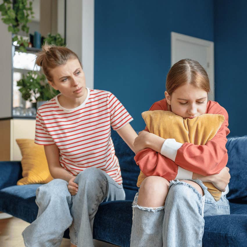 emotionally unwell woman being told that everything happens for a reason