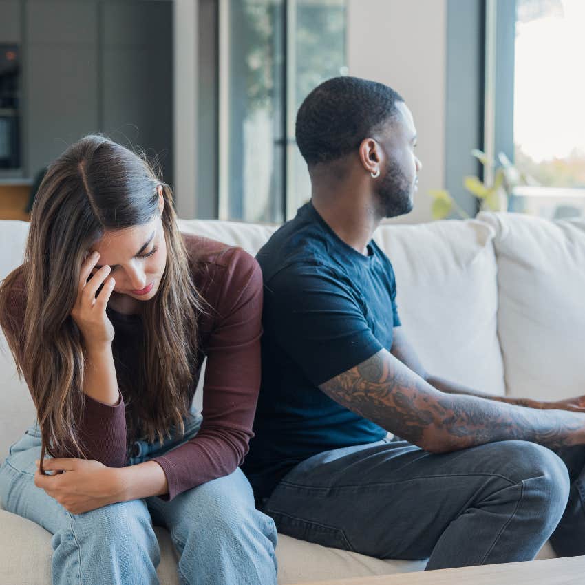 woman who won't show her husband affection because she is falling out of love