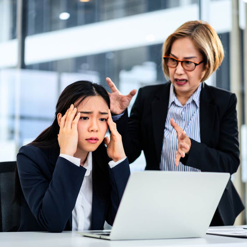 Older boss leading instead of teaching at work